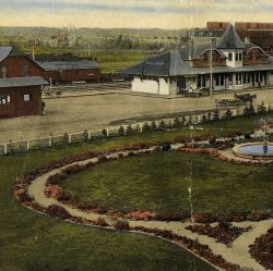 Red Deer old and new stations and garden 1912 Red Deer Archives