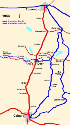 passenger service in Calgary Edmonton corridor 1954 - cPettypiece