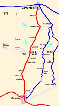 passenger service Calgary Edmonton corridor 1978 - cPettypiece