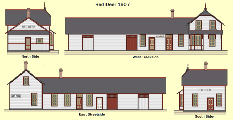 Red Deer combination station & freight house 1908 - Pettypiece graphic