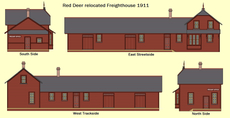 Red Deer combination station converted to freighthouse 1911 - Pettypiece graphic