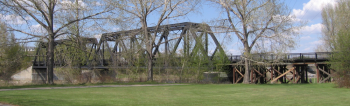 former CPR bridge at Red Deer 2009 - Paul Pettypiece photo