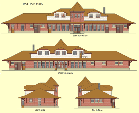Red Deer CPR station 1985 rendering - Pettypiece graphic