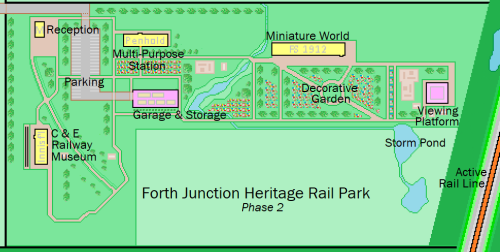 Phase 2 of the proposed Forth Junction Heritage Rail Park