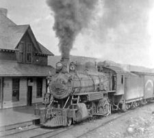 Nordegg Canadian Northern Railway station and train c1925 - Glenbow Archives