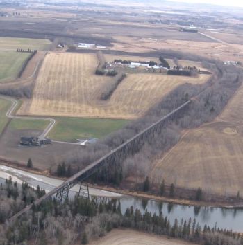 aerial of Mintlaw steel trestle